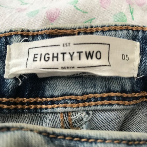 EightyTwo Denim Acid Wash Skinny Ankle Jeans Size 5 Pockets Light Blue - Picture 12 of 16